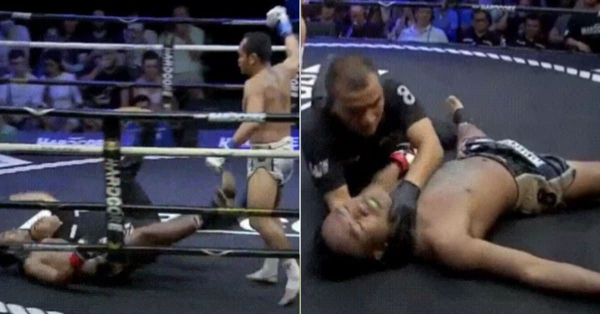 WATCH: Muay Thai Referee Dramatically Saves Fighter After Brutal Knockout