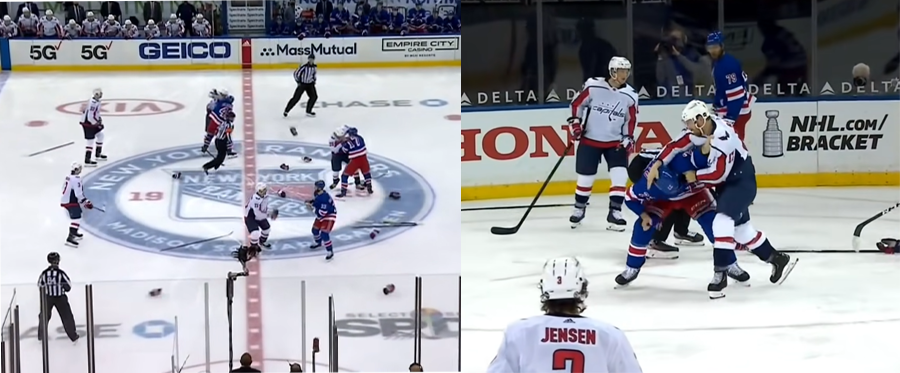 Watch: NHL match begins with all out brawl - six scraps in the first period of play