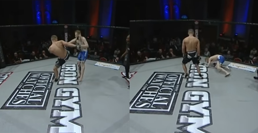 WATCH: Guy gets knocked out one second into his MMA debut, never returns to the sport.