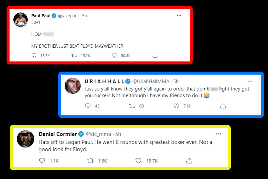 The internet reacts to Floyd Mayweather and Logan Paul's exhibition bout